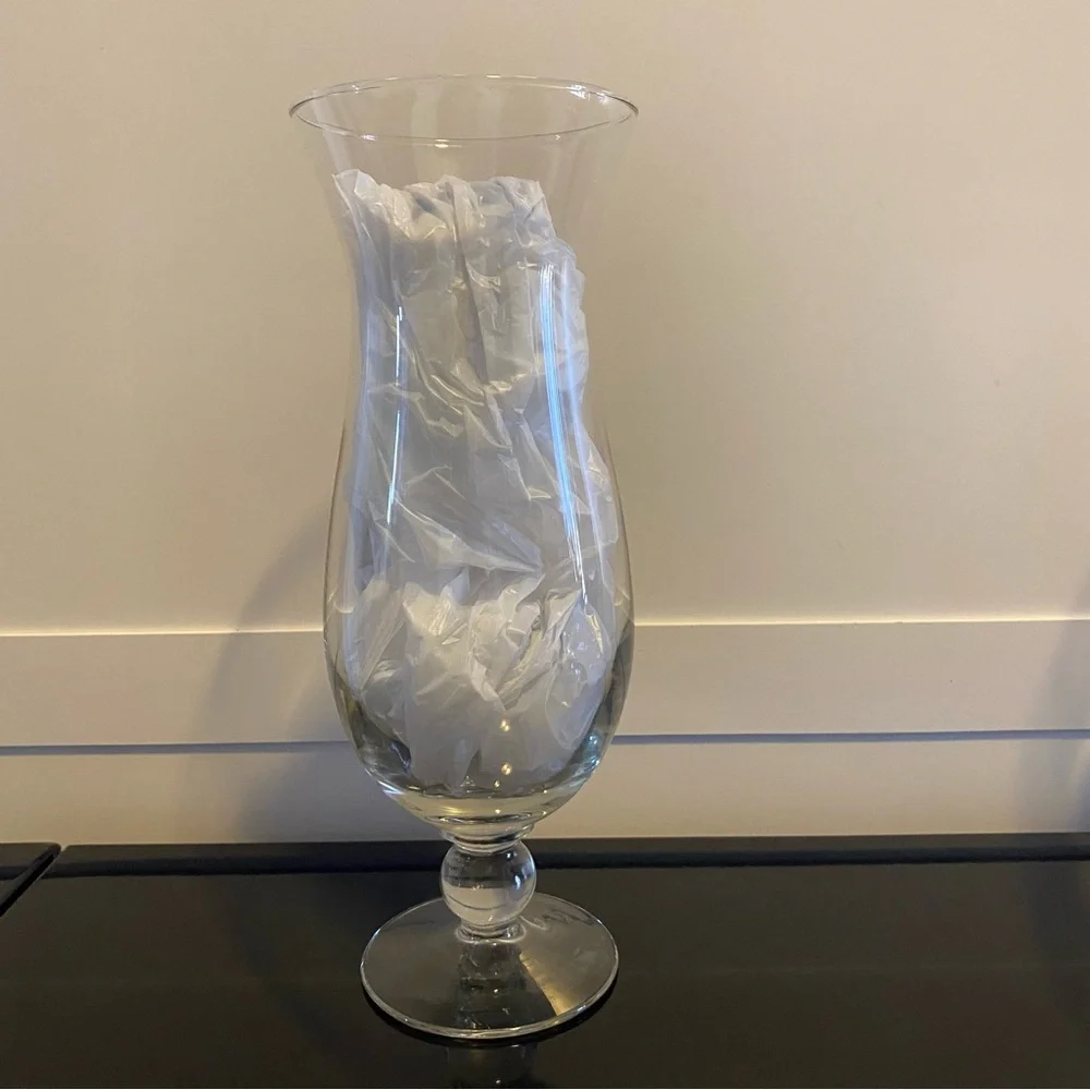 Hard Rock Cafe BERLIN Hurricane Glass with Red, Gold, and Black Logo